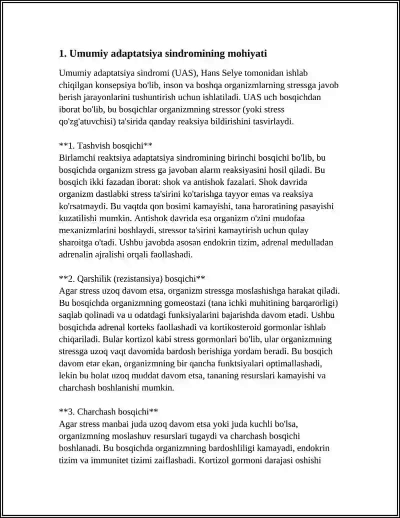 UMUMIY ADAPITASION SINDROM EMBRIOGENEZ PATALOGIYASI 3