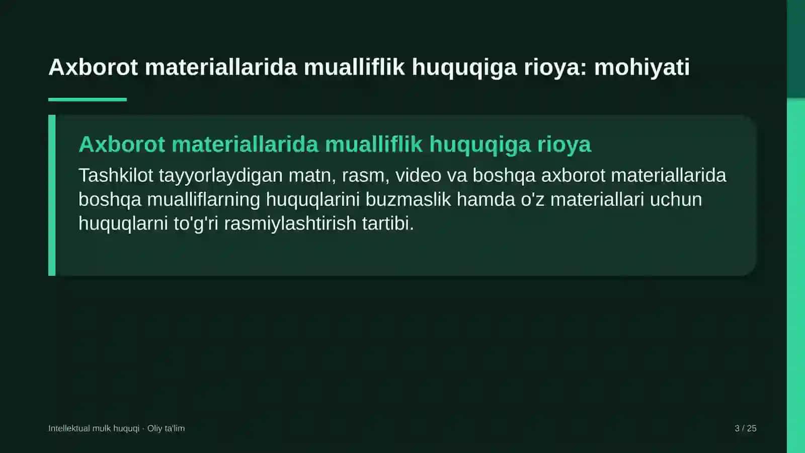 energiya auditi tashkilotlarida axborot materiallarida mualliflik huquqiga rioya qilish 9354 3