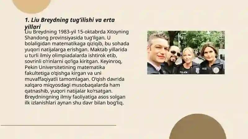 Liu Breyd hayoti va ijodi 3
