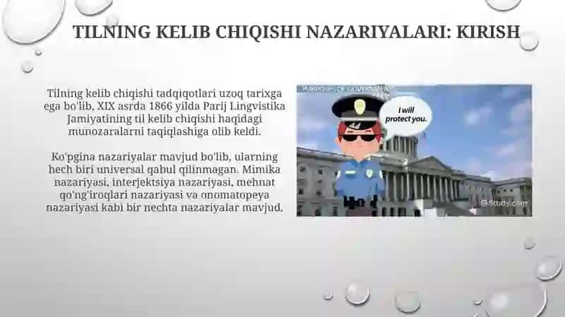 Tilning paydo bòlishi tòĝrisidagi nazariyalar 3