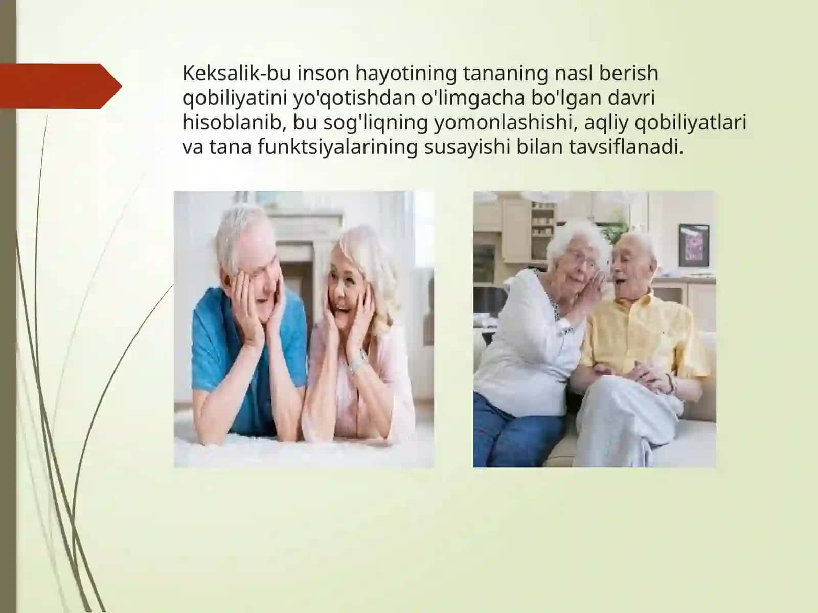 Inson hayotining keksalik haqidagi qarashlari. 3