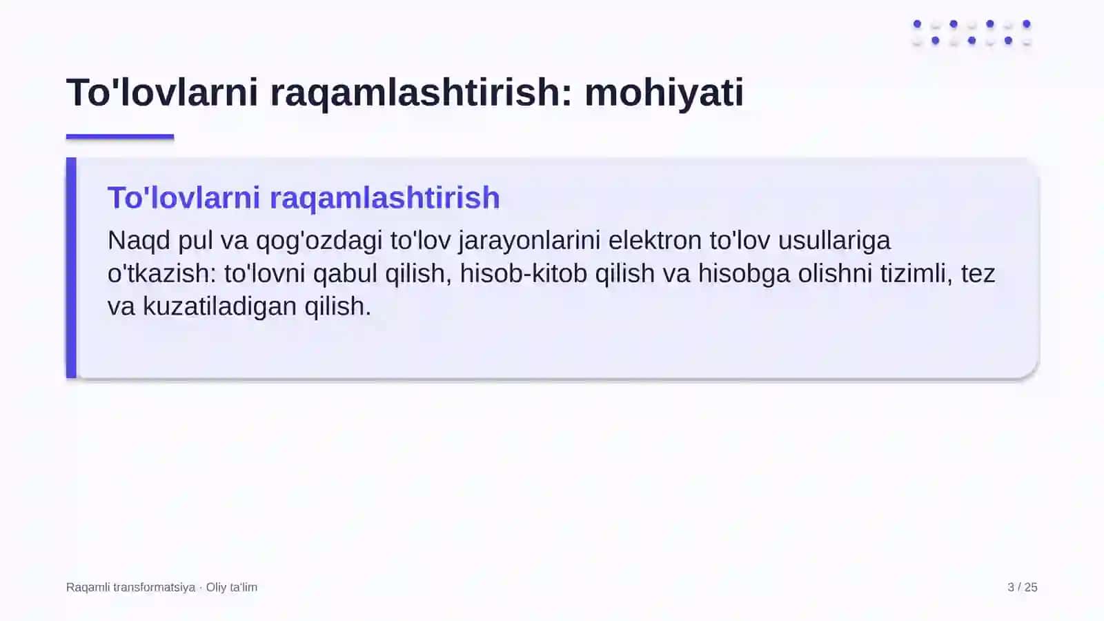 sanitar tozalash korxonalarida to'lovlarni raqamlashtirish 2939 3
