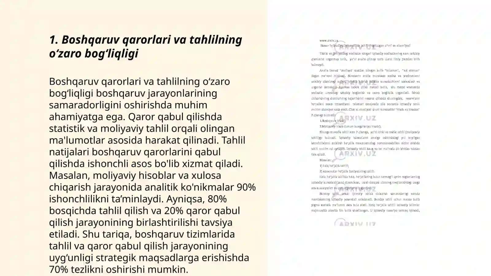 Turli mulkchilik shaklidagi xoʻjalik yurituvchi sub'ektlarda boshqaruv qarorlari qabul qilishda tahlilning ahamiyati 3