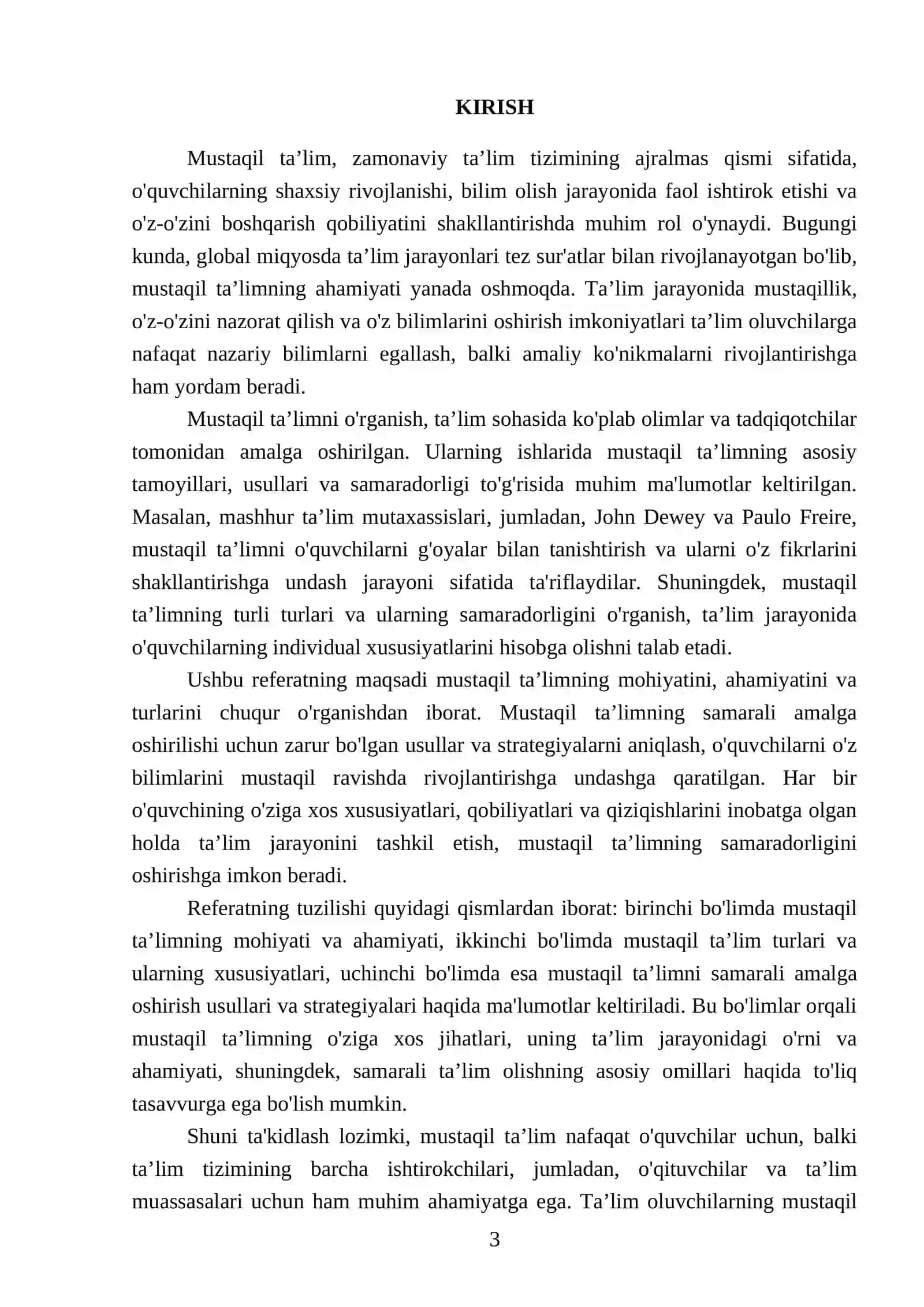 Mustaqil taʼlim uning turlari va bajarilishi 3