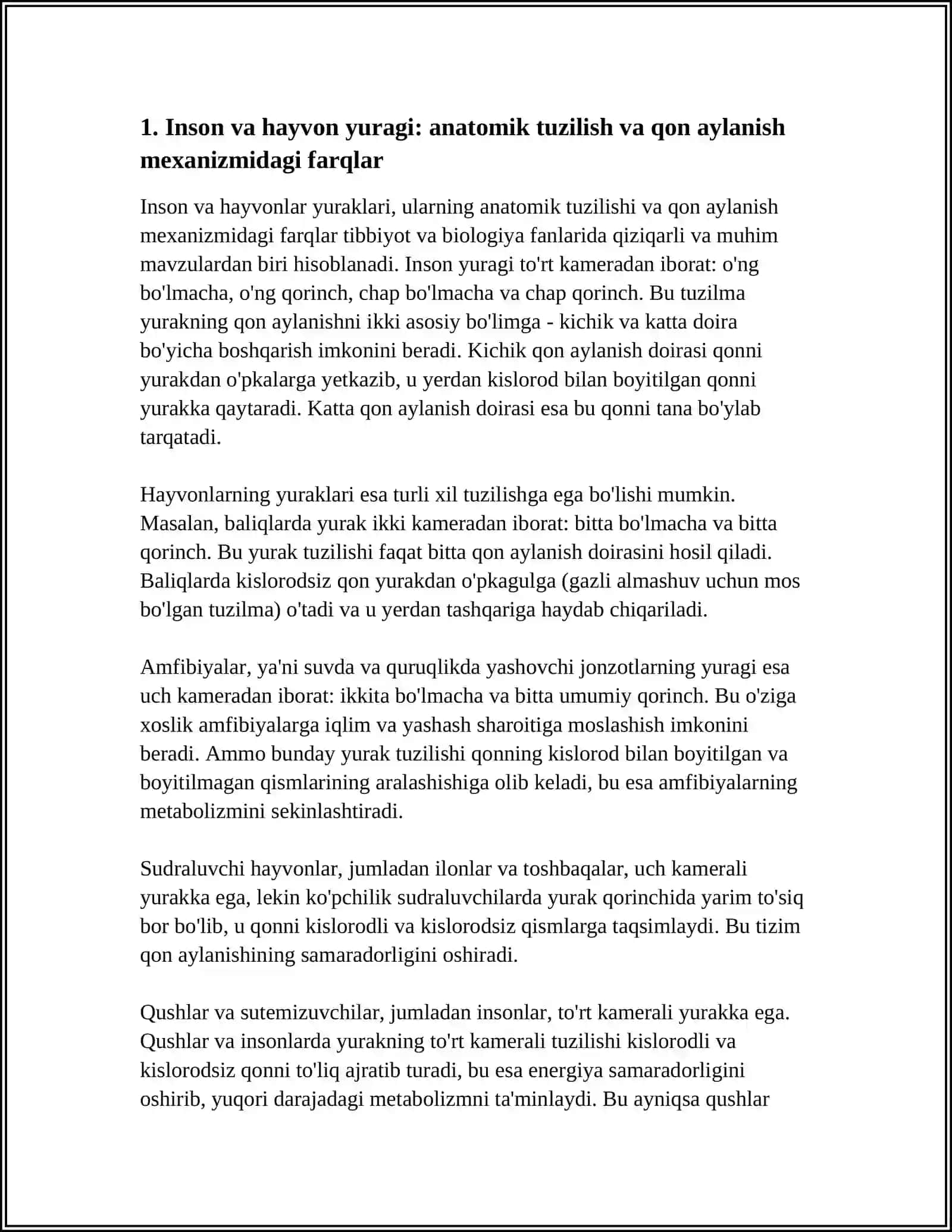 ICHKI ORGANLARNI HAYVONLARDAN FARQ QILUVCHI XUSUSIYATLARNI ORGANISH 3