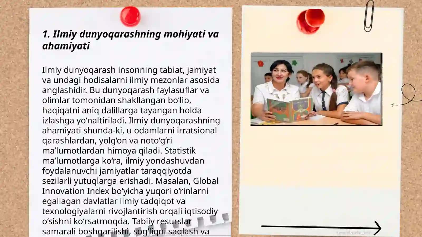 Ilmiy dunyoqarashni shakllantirish va oʻquvchilarni aqliy tarbiyalash 3