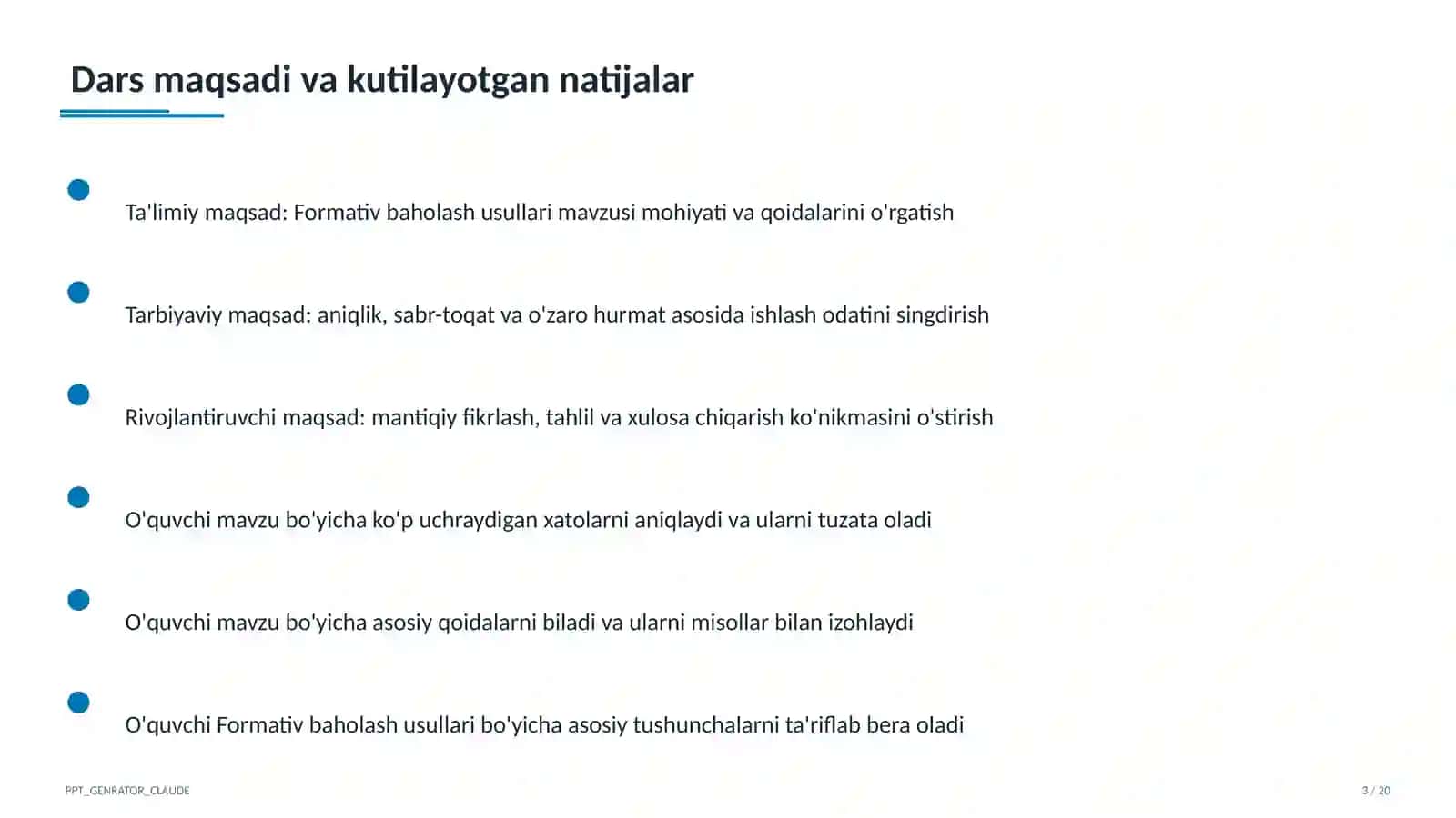 Formativ baholash usullari 3