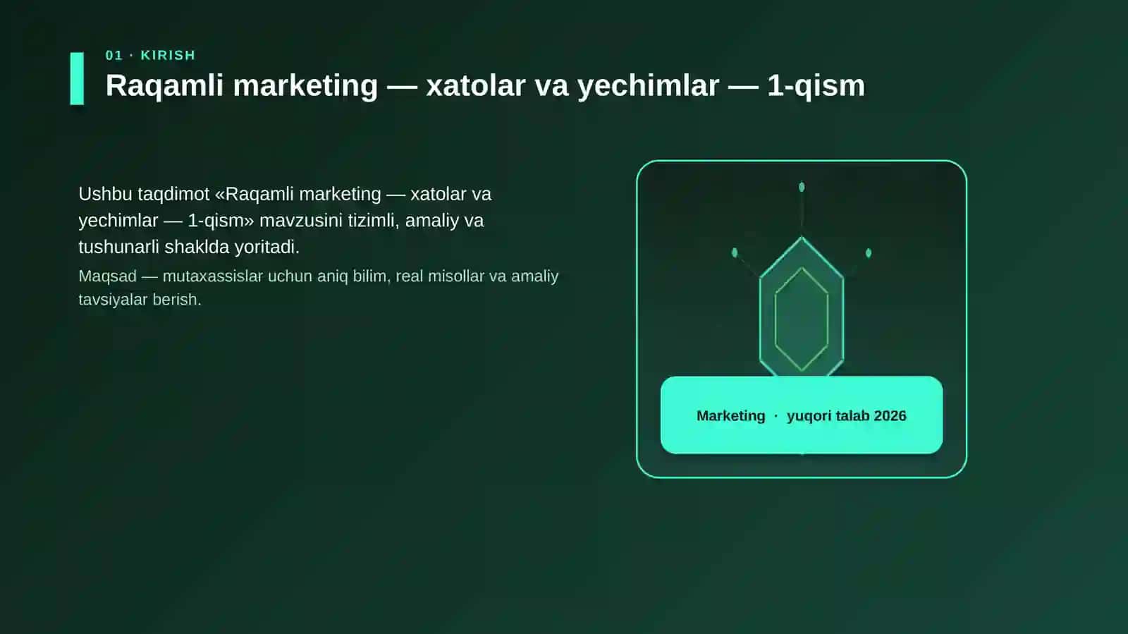 Raqamli marketing — xatolar va yechimlar — 1-qism 3