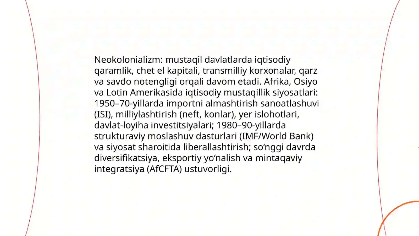Afrika osiyo va lotin americasi mamlakatlarida siyosiy iqtisodiy yonalishlar 3
