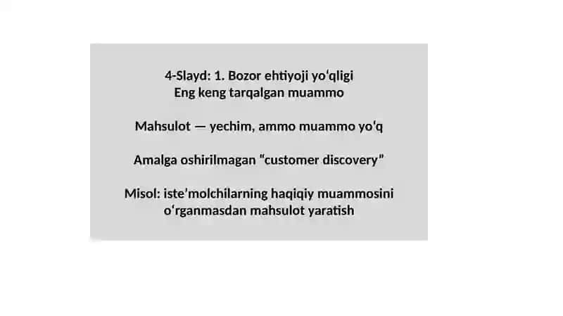 Startaplarning barbod bo‘lish sabablari 3