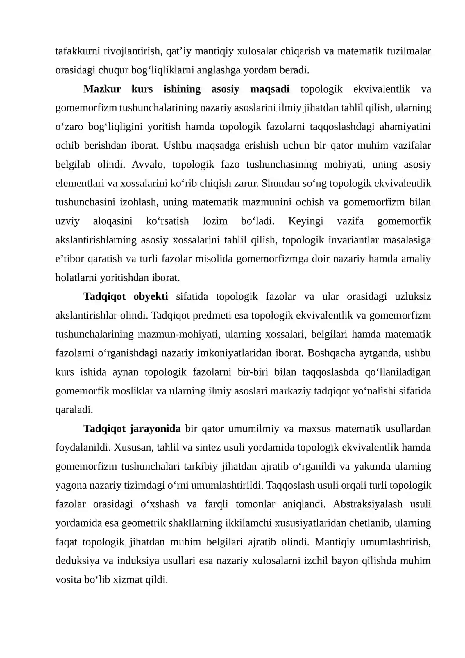 Topologiya fanining muhim nazariy yo‘nalishlari 3