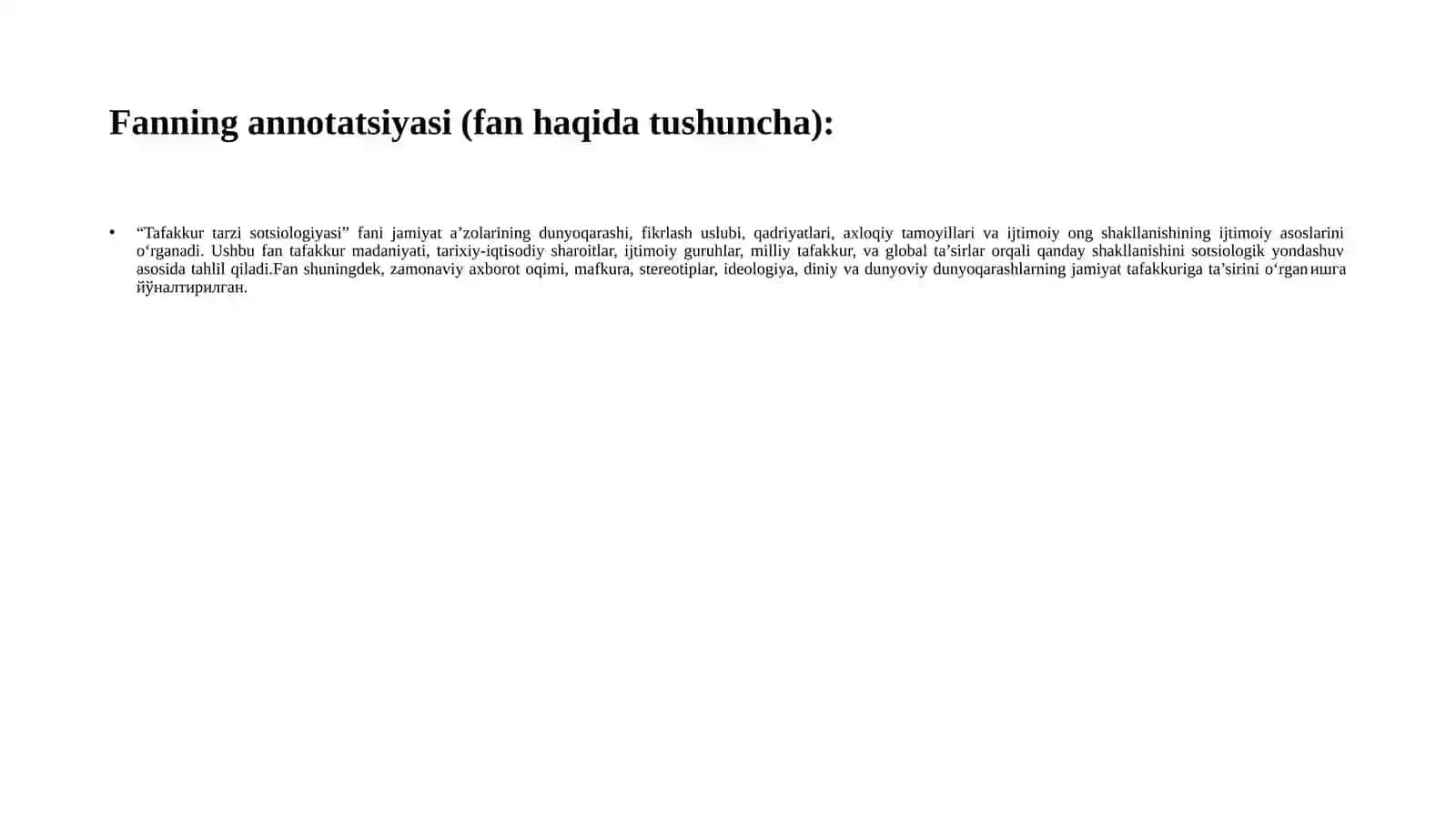 Tafakkur tarzi sotsiologiyasi 3