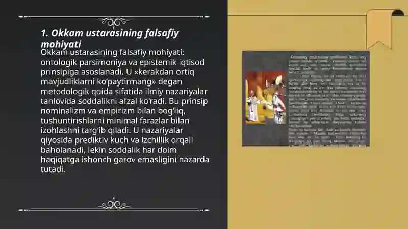 Okkam ustarasi va uning kundalik hayotda qòllanilishi 3