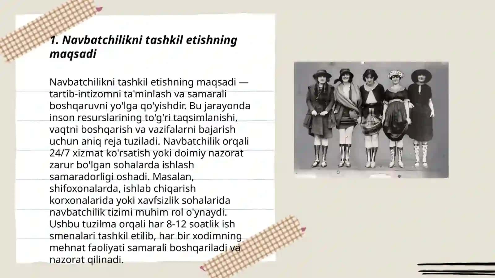 Navbatchilikni tashkil etishning maqsadi 3