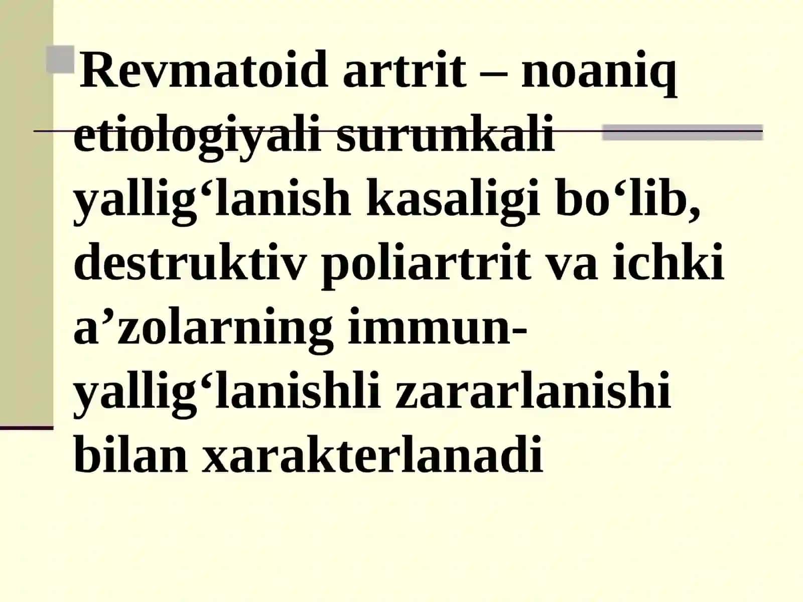 Revmatoid artrit (Rheumatoid Arthritis) 3