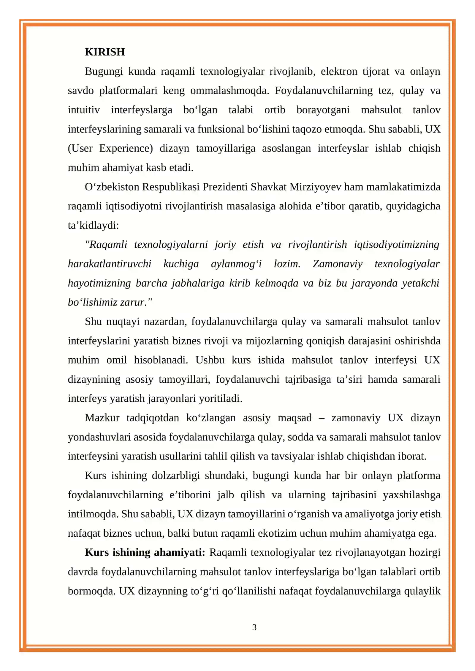 “Mahsulot tanlov interfeysining UX dizayni” 3