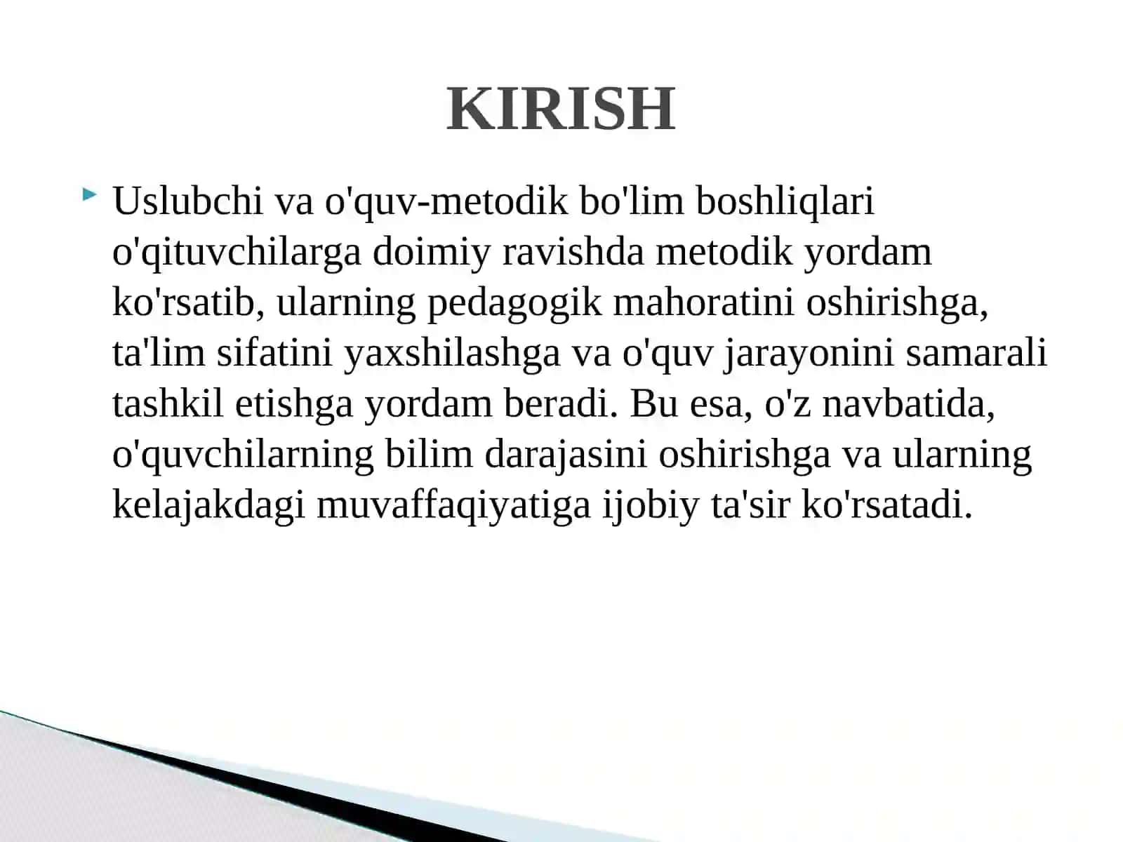 Metodik yordam 3