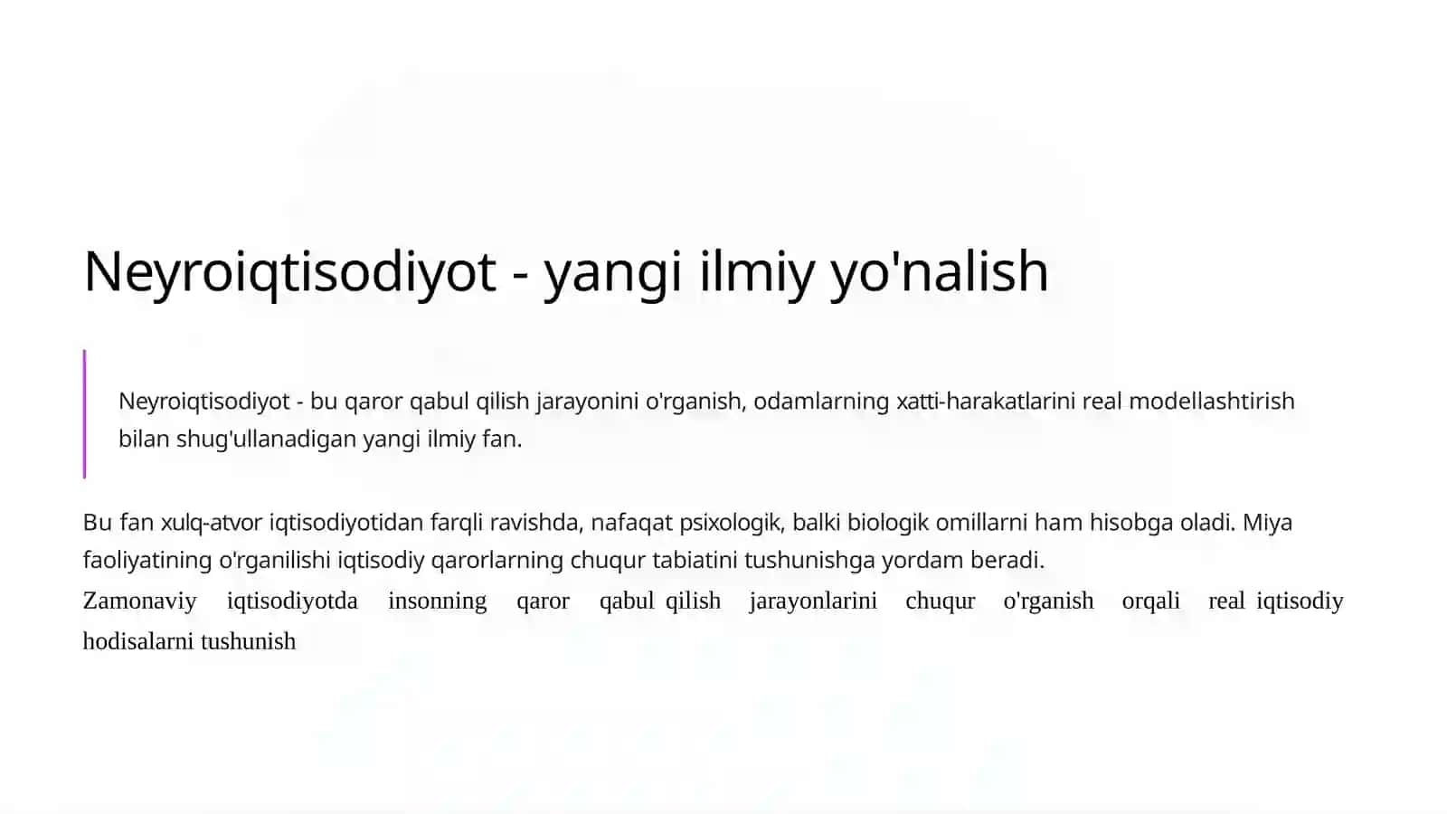 NEYRO IQTISODIYOT 3