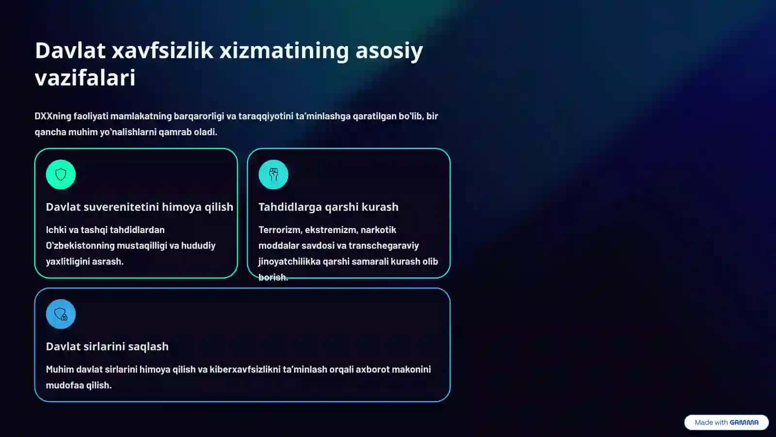 Oʻzbekiston Respublikasida Davlat xavfsizlik xizmatining rivojlanishi tarixi 3