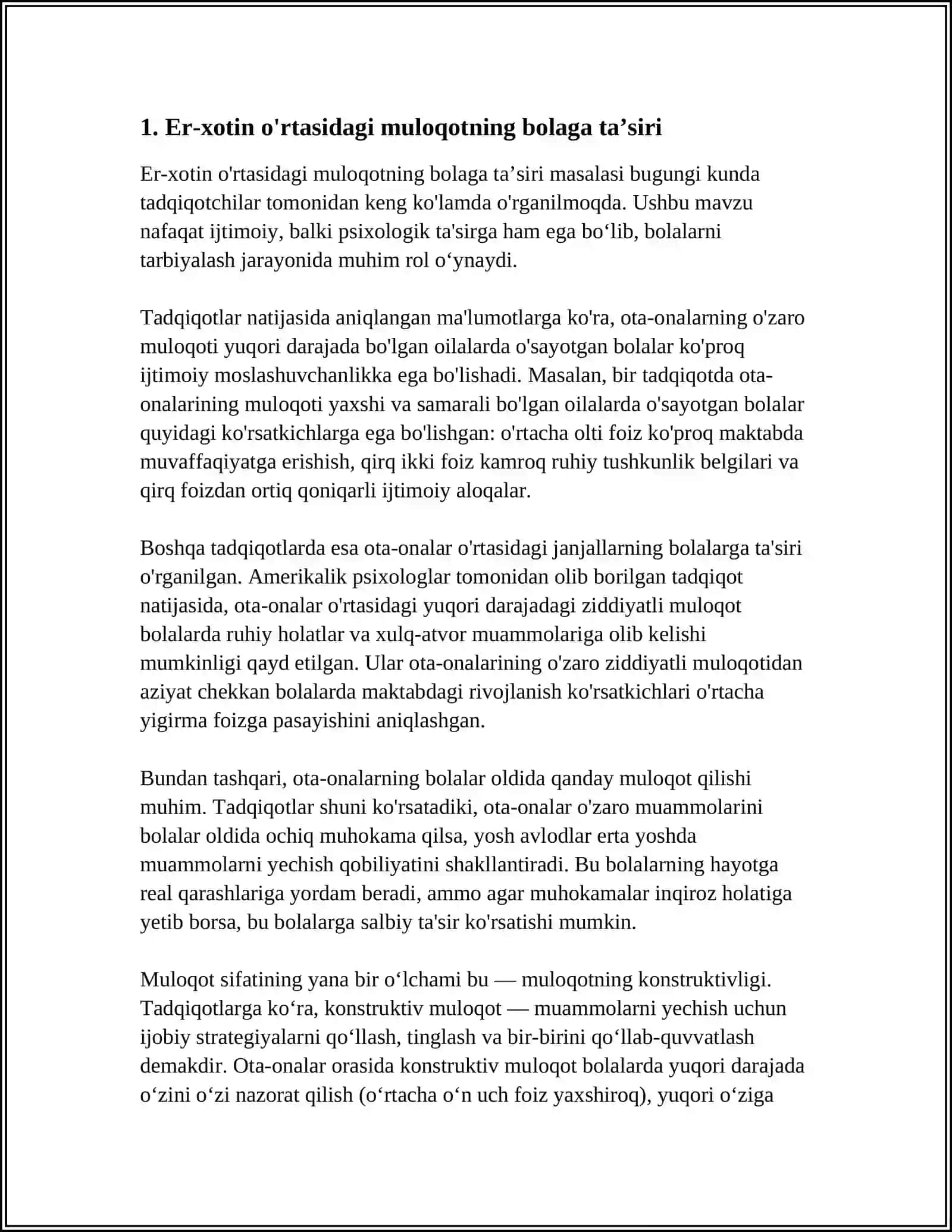 OILADA ER-XOTIN MUNOSABATINING BOLAGA TAʼSIRI 3
