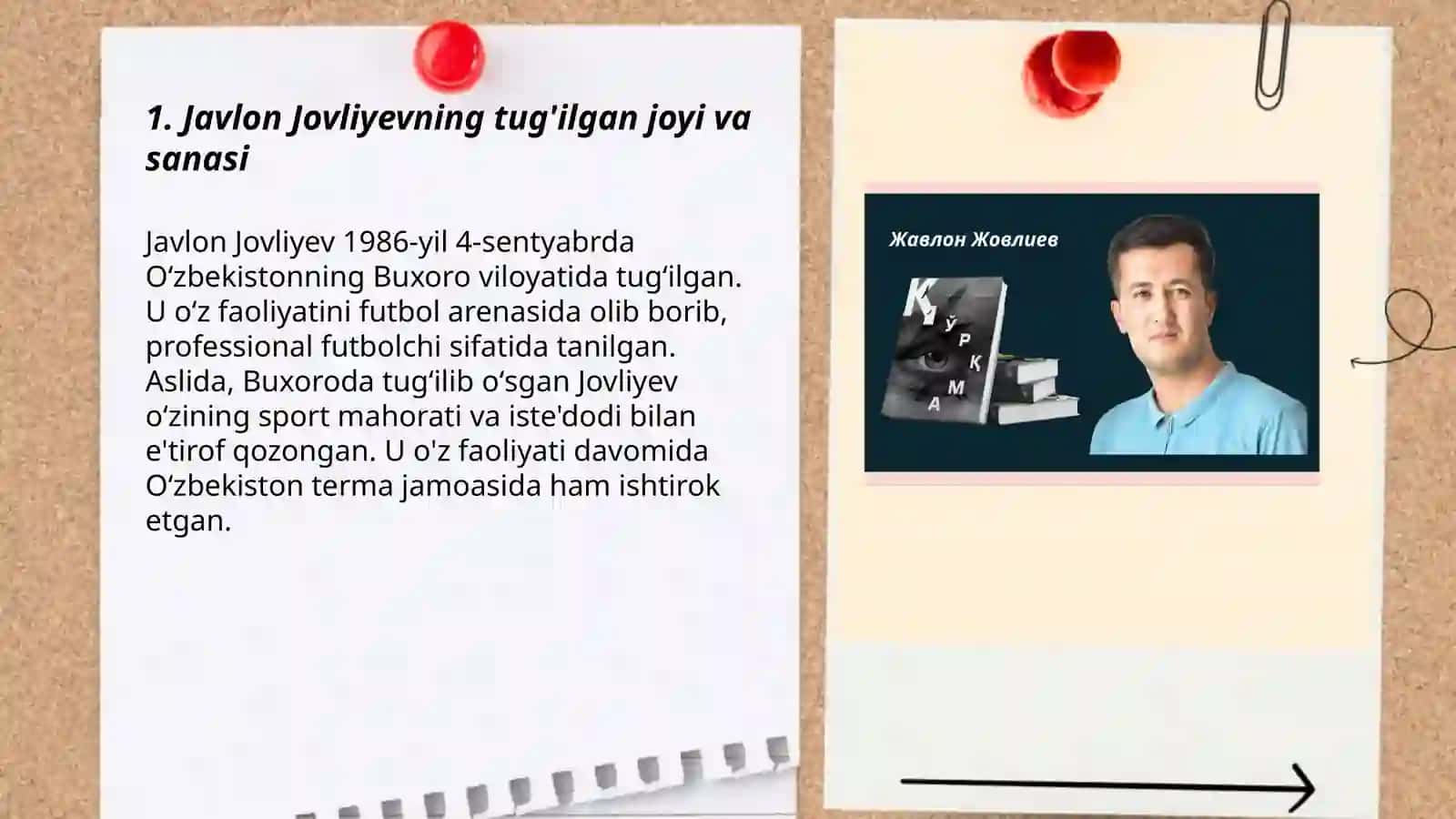 Yozuvchi Javlon Jovliyevni hayoti va ijodi. "Qoʻrqma" asari haqida 3
