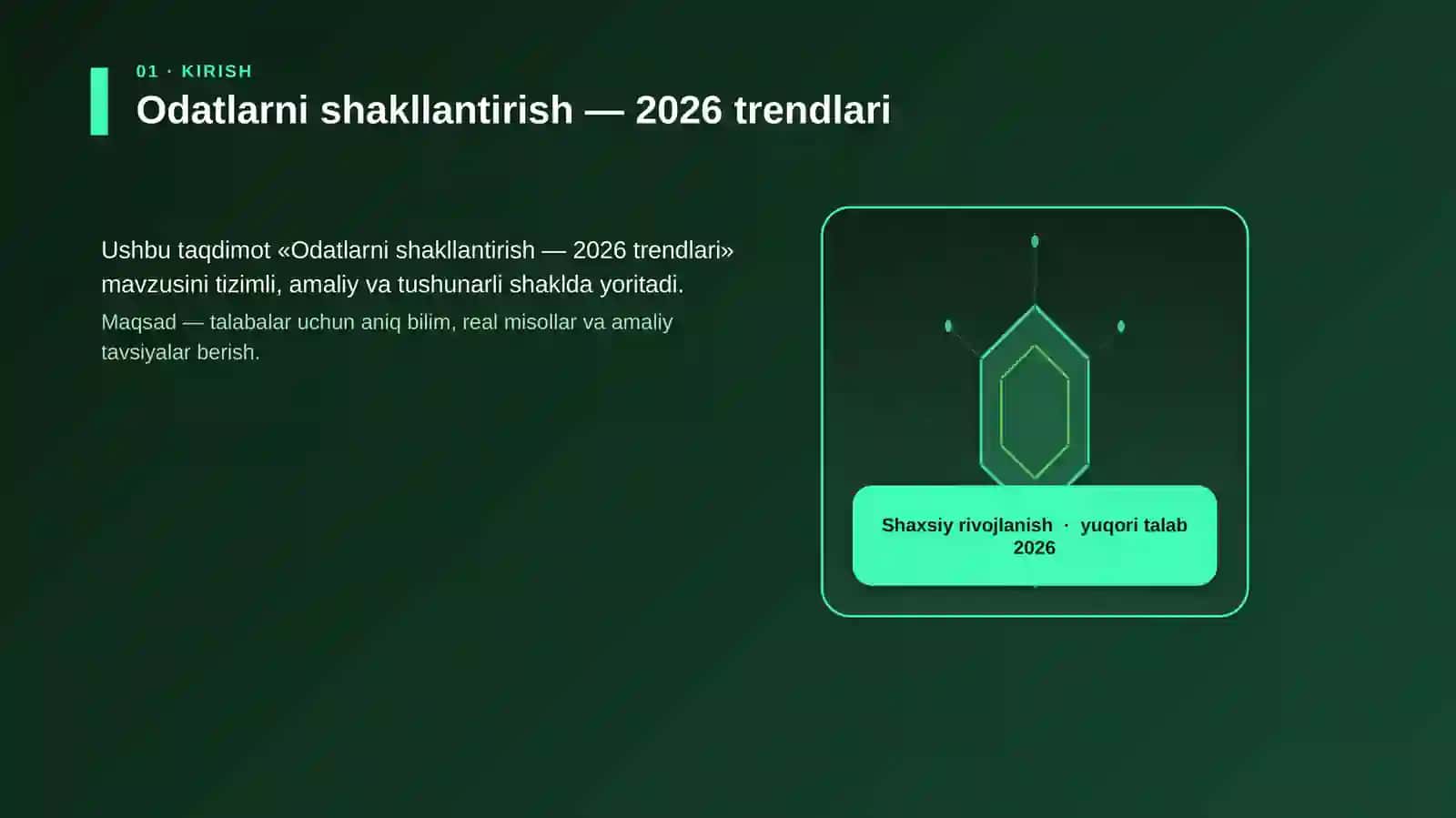 Odatlarni shakllantirish — 2026 trendlari 3