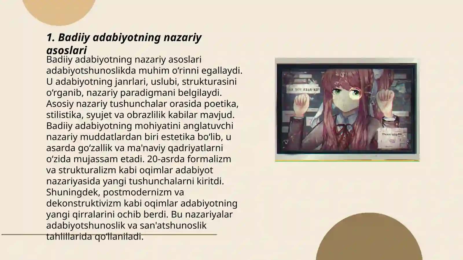 Badiiy adabiyotning nazariy asoslari 3