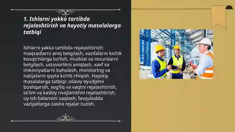Ishlarni yakka tartibda va hayotda koʻrilishi 3
