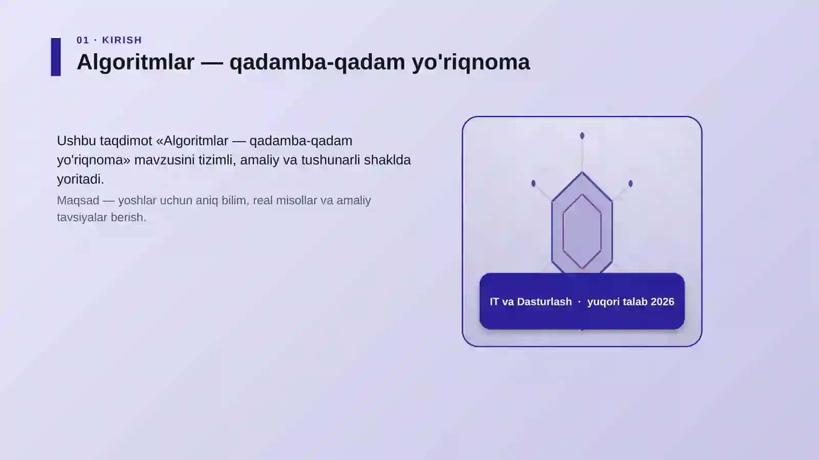 Algoritmlar — qadamba-qadam yo'riqnoma 3