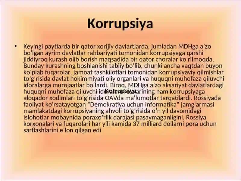 Korrupsiyaning mohiyati va uning oqibatlar 3