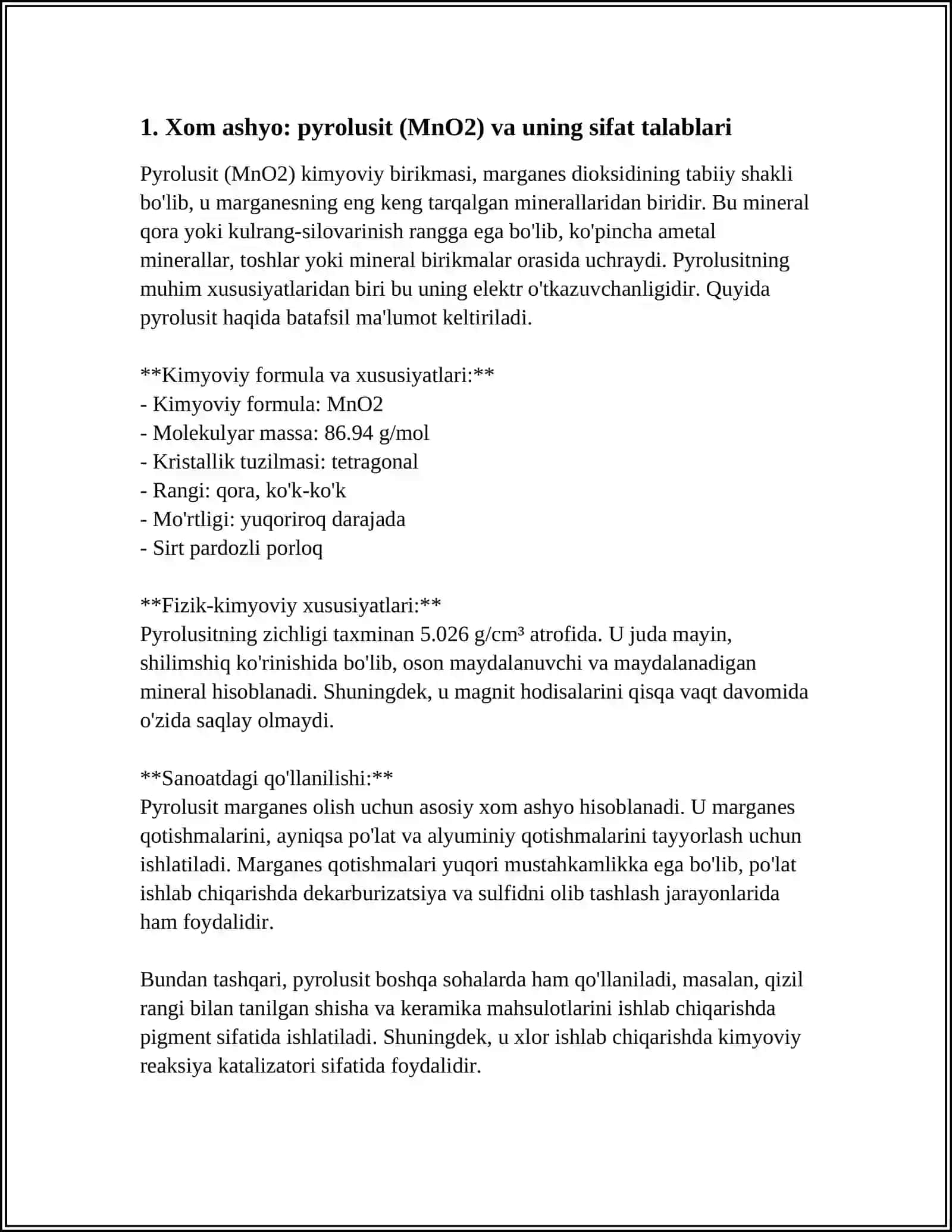 KALIY PERMANGANAT ISHLAB CHIQARISH 3