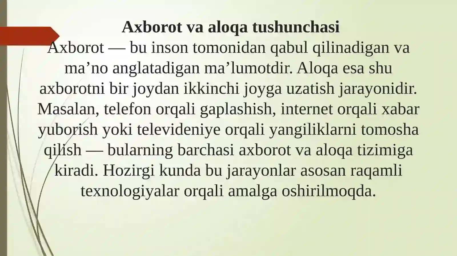 Axborot va aloqa 3