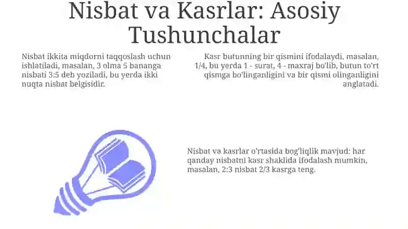Nisbatlar va kasrlar 3