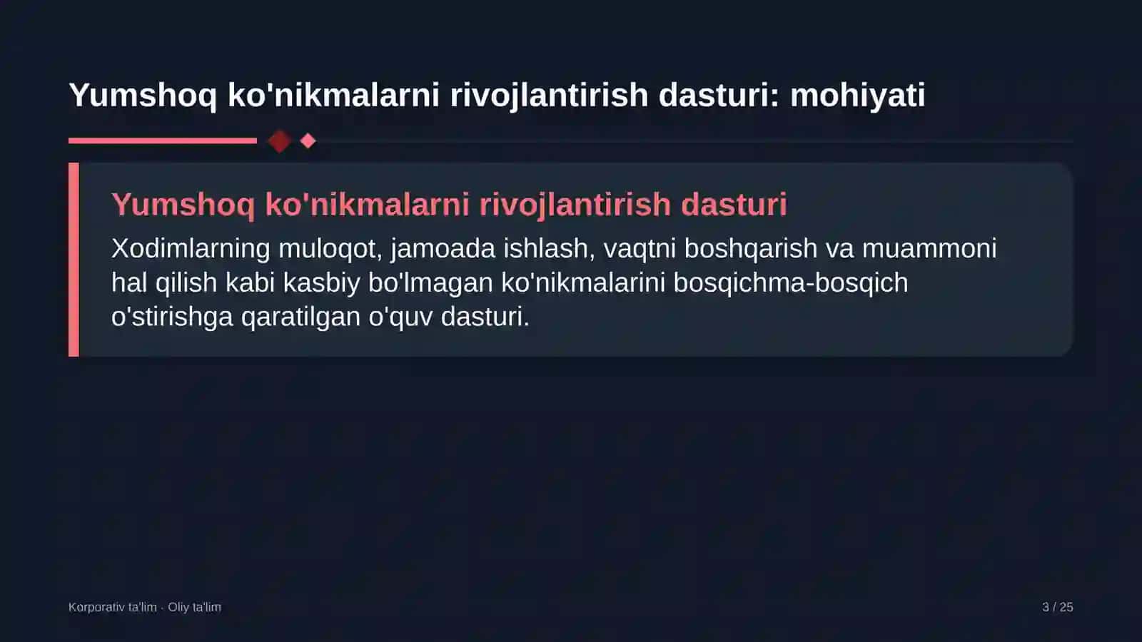 dori vositalari ulgurji savdosida yumshoq ko'nikmalarni rivojlantirish dasturi 1364 3