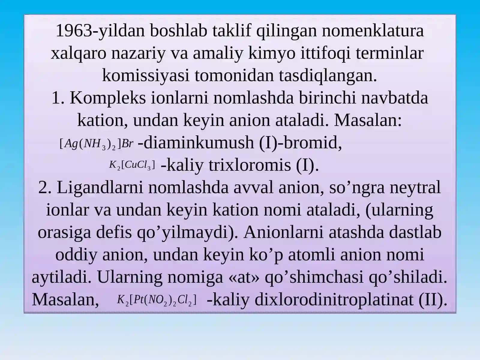 Kоmplеksbirikmalаrning nоmlаnishiva olinishi 3