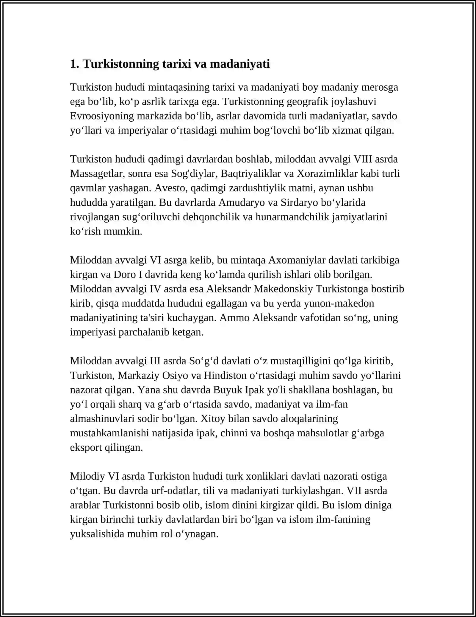 MEN TURKISTON FARZANDI BO'LSAM 3