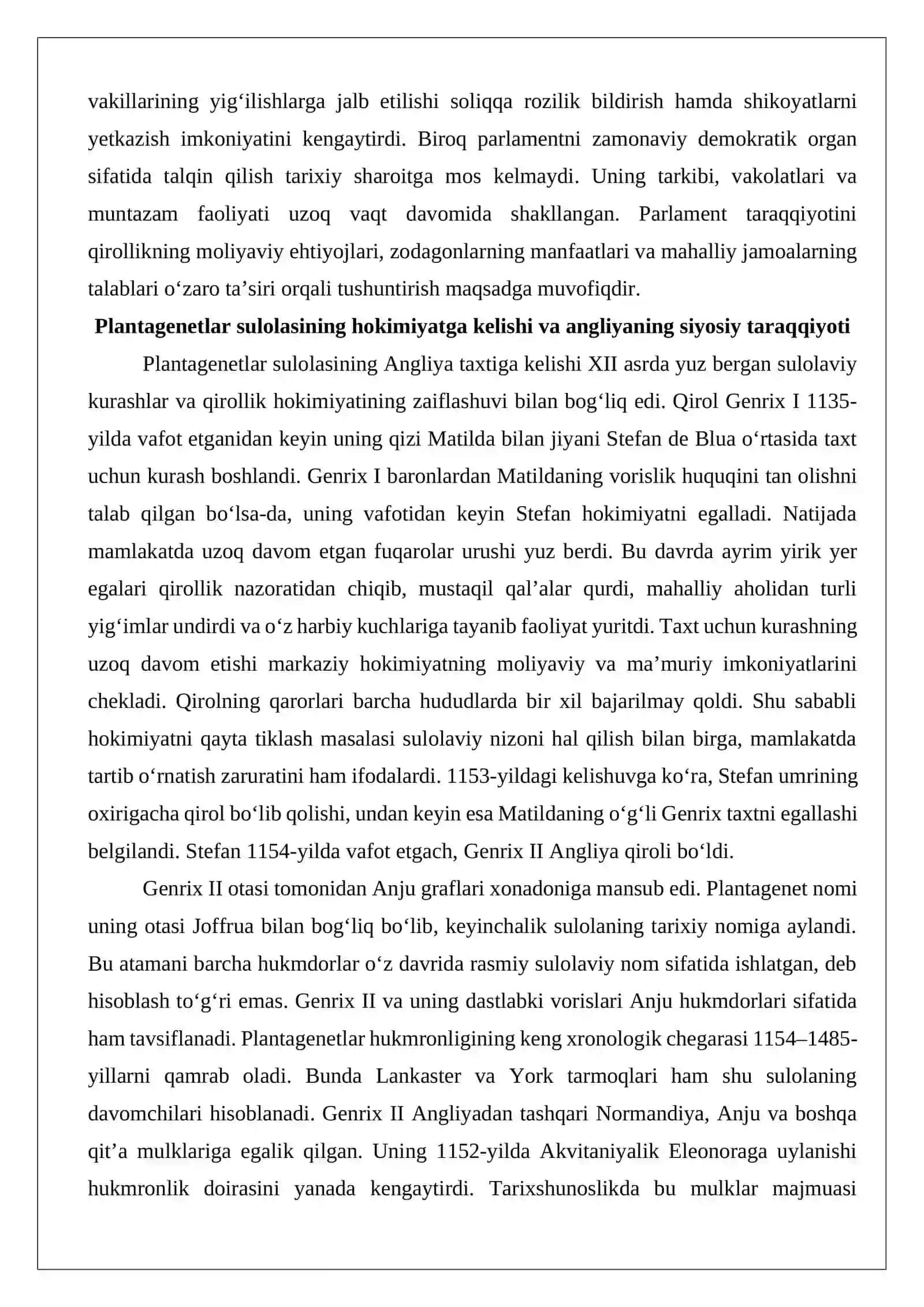 Plantagenetlar davrida Angliya tarixi 3