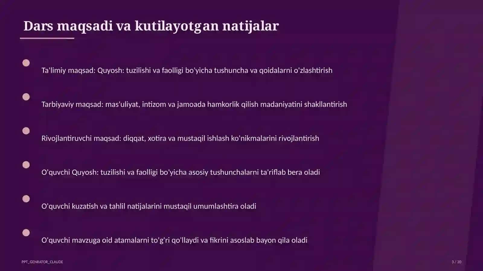 Quyosh: tuzilishi va faolligi (11-sinf) 3