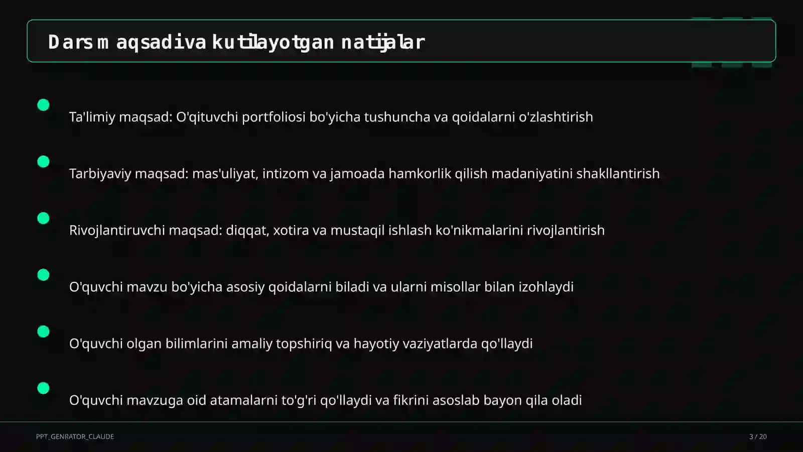 O'qituvchi portfoliosi 3