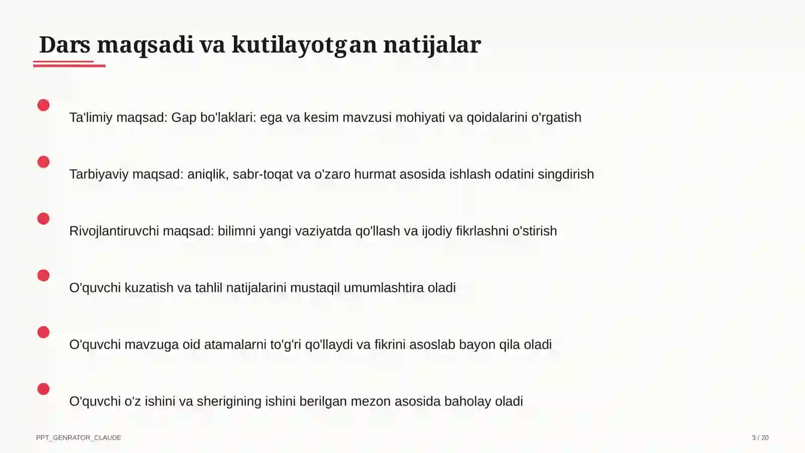 Maqsad va kutilayotgan natijalar 3