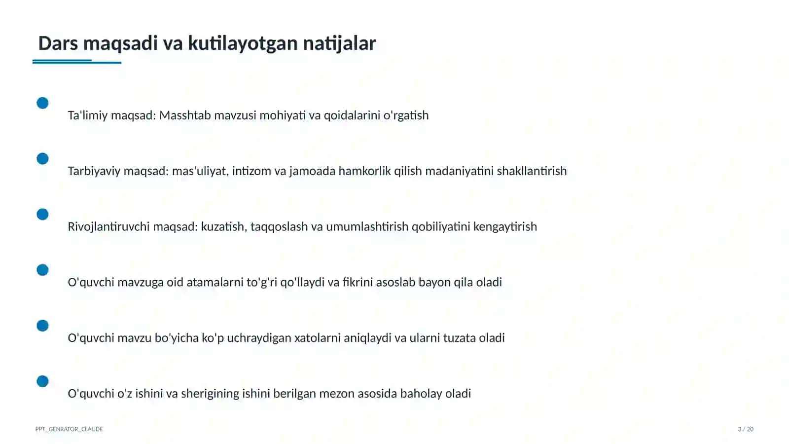Masshtab (6-sinf) Matematika (5–6) 3