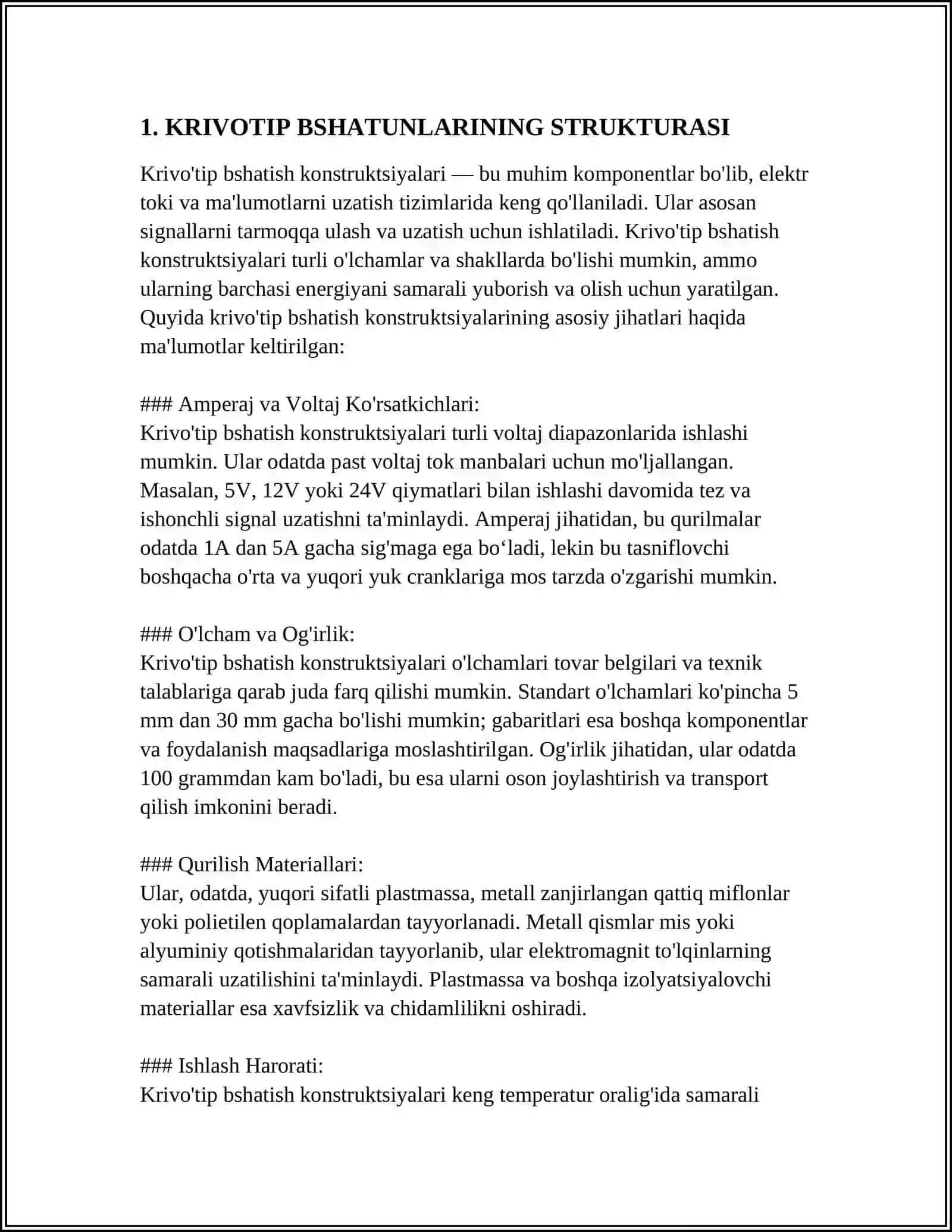 KRIVOTIP BSHATUN VA GAZ TAQSIMLASH MEXANIZMLARI 3