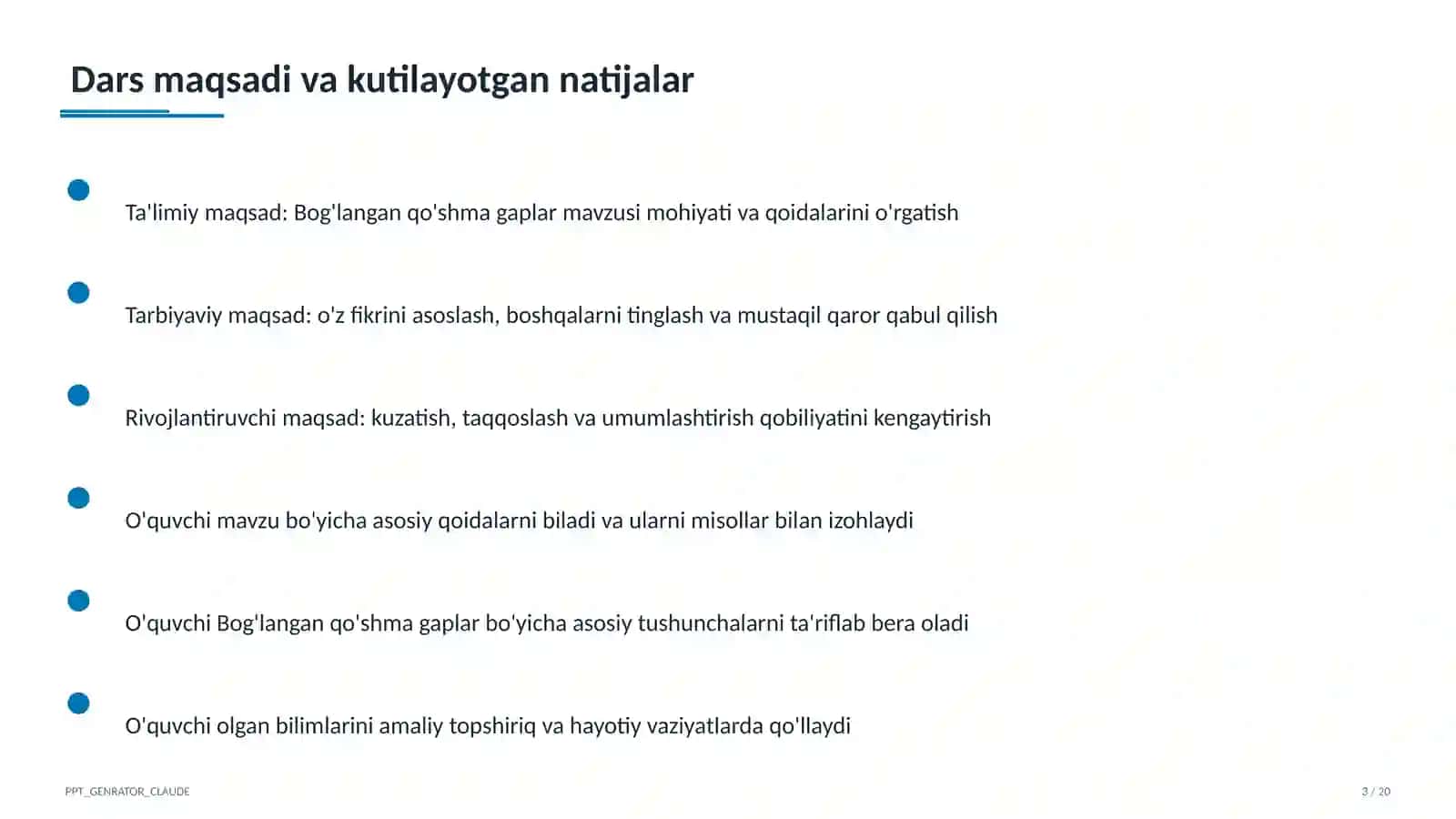 Bog'langan qo'shma gaplar (9-sinf) 3