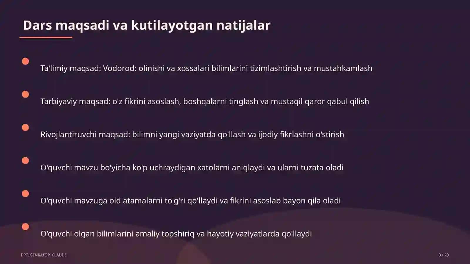 Vodorod: olinishi va xossalari (7-sinf) 3