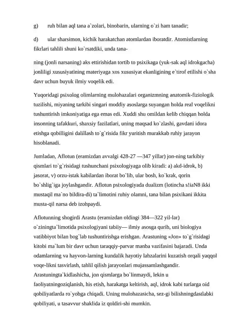 Psixologiya tarixidagi nazariyalar tahlili 3