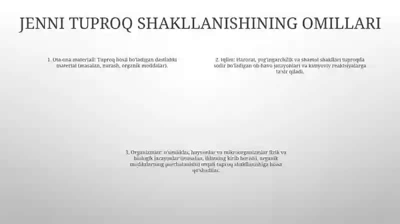 Tuproqlar Geografik Tarqalishining Asosiy Qonuniyatlari 3