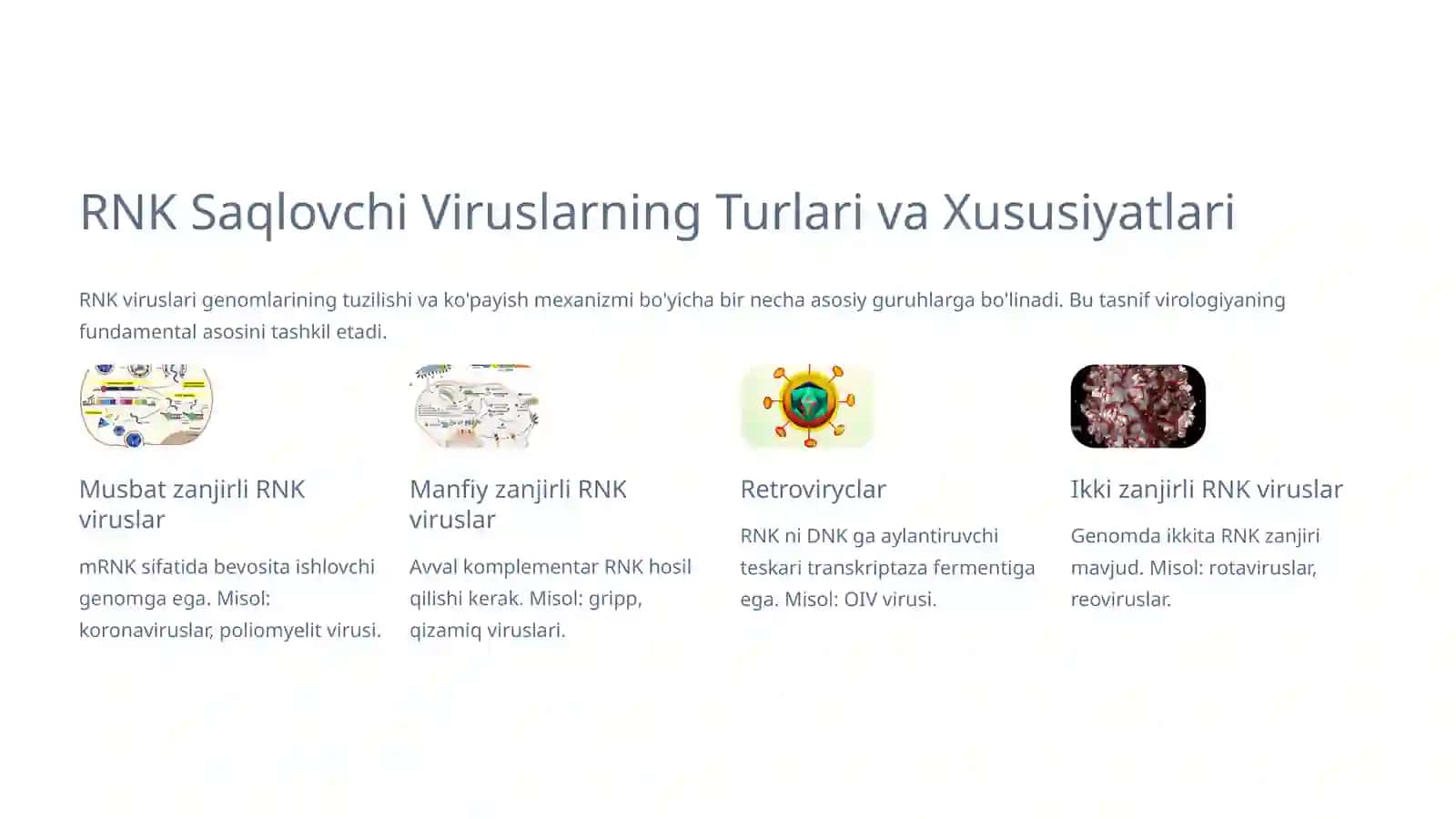 Rnk Saqlovchi Viruslar – Tahlil va Ularning O'simliklar va Hayvonlar Sog'lig'iga Ta'siri 3