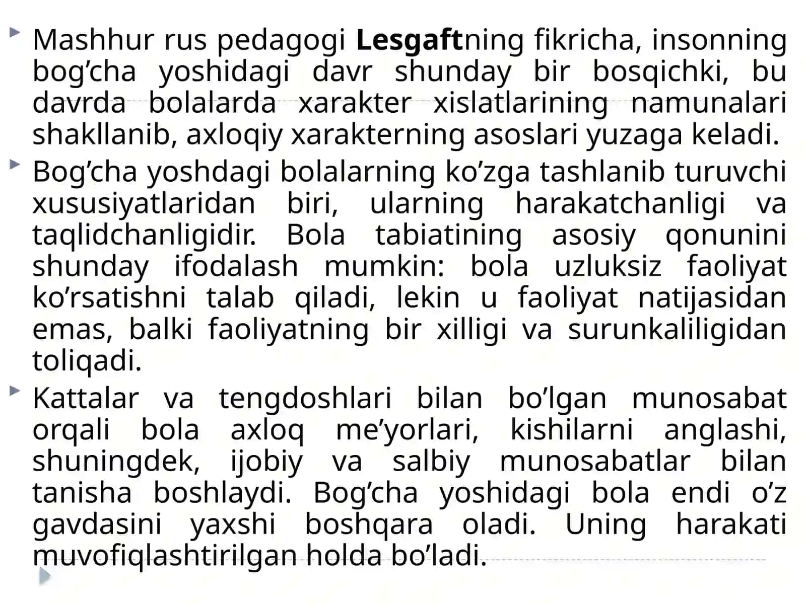 Maktabgacha yoshdagi bolalarning psixikasining rivojlanishi 3