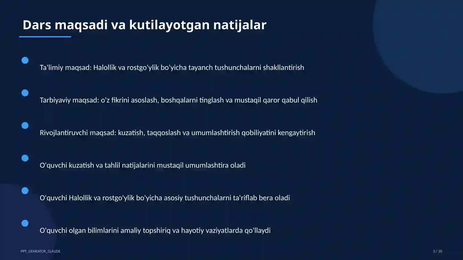 Halollik va rostgo'ylik (2-sinf) 3