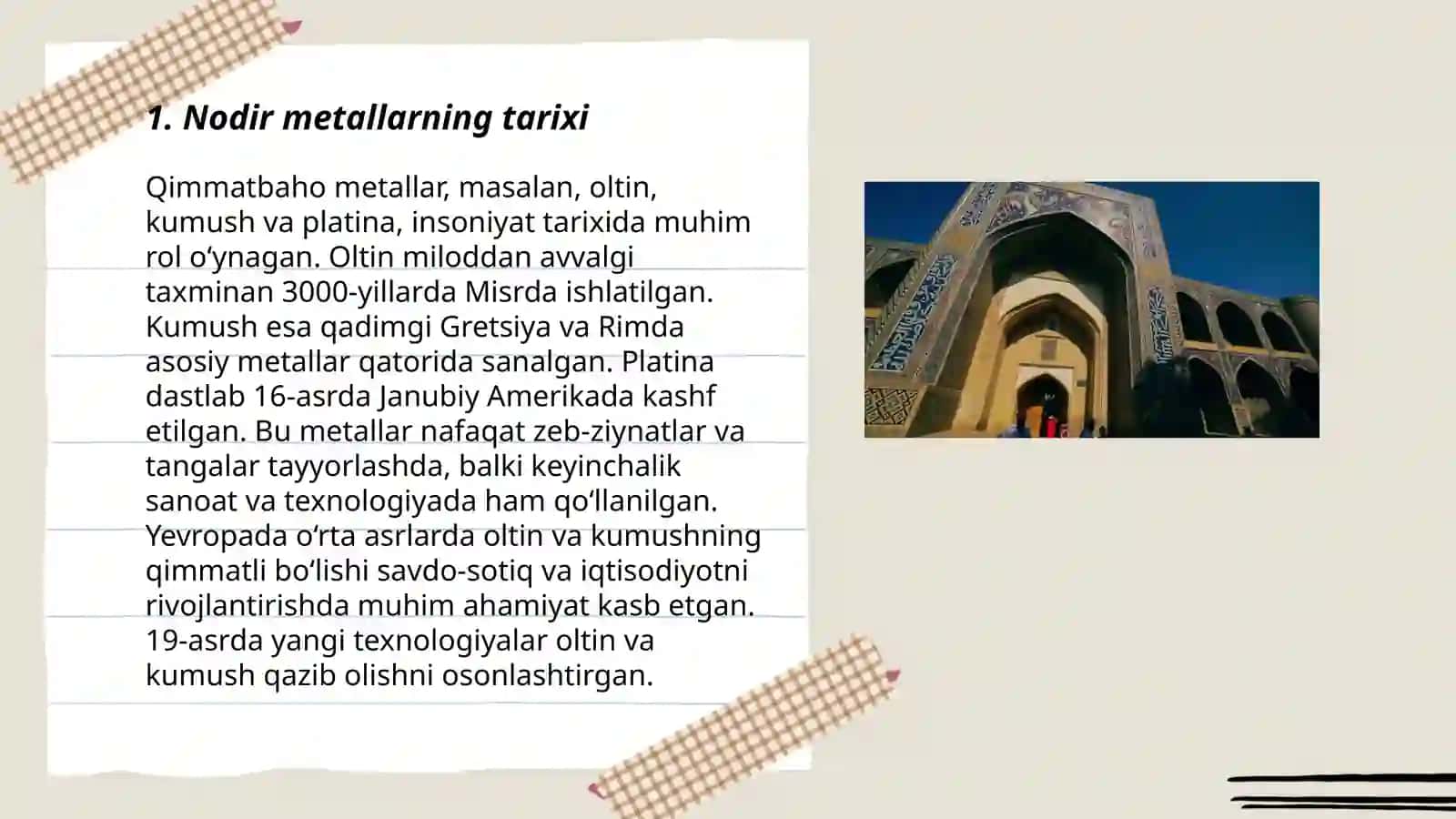 Nodir metallar 3